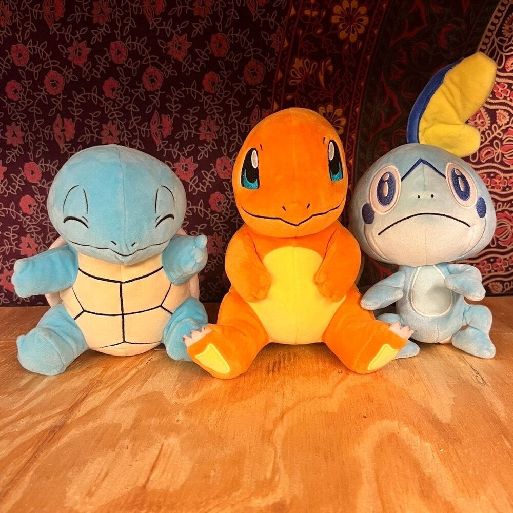 Pokémon Plush Lot Charmander Squirtle Sobble Official WCT Stuffed Animals 2020
